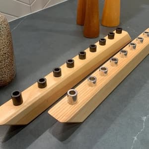 Modern Wood Menorah – Minimalist Hanukkah Decor